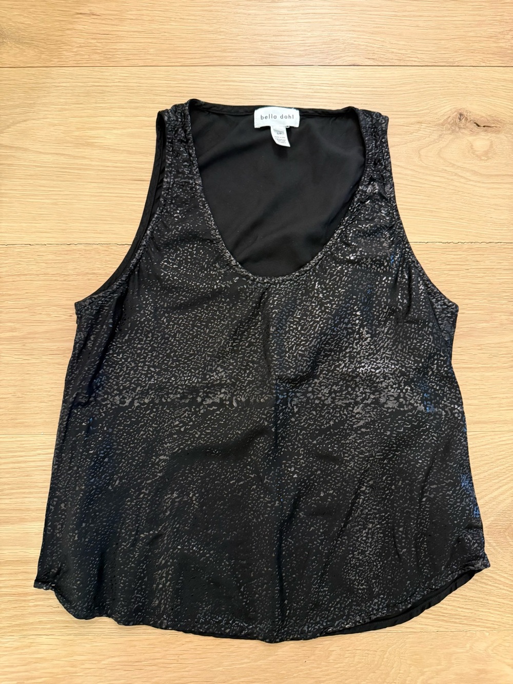 Bella Dahl sz small black Shiny tank top